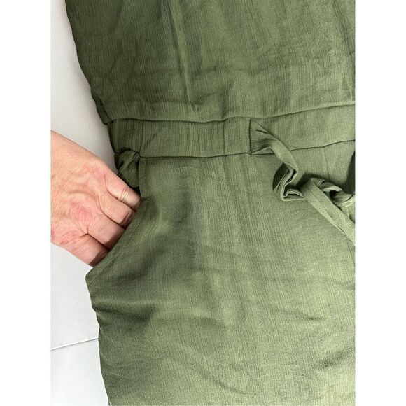 NWT No Boundaries Juniors’ Jumpsuit Olive Green Packets Wide Legs SzXL(15-17) - Picture 11 of 16